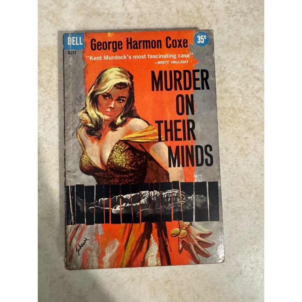 Murder on Their Minds George Harmon Coxe Dell‎ Mystery D271 Vtg Paperback 1959